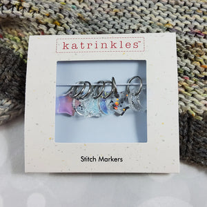 Katrinkles - Acrylic Stitch Marker Set - Stars & Moons