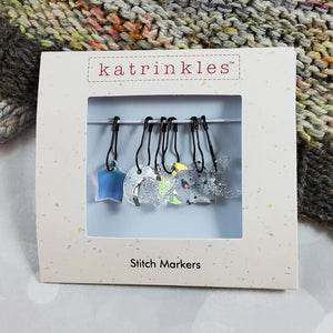 Katrinkles - Acrylic Stitch Marker Set - Stars & Moons