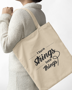 NNK Press - "I turn strings into things" Tote Bag