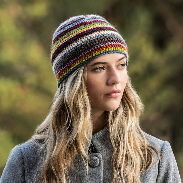 leinwande ラインヴァンド　Mix Yarn Crochet Hat Wattle Crochet Cap/Orange | leinwände | ラインヴァンドの公式