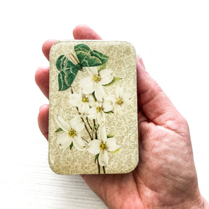 Firefly Notes - Dogwood Flowers & Green Moth Tin