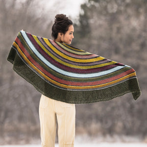 14 Color Woolstok Light Shawl by Mary Pranica