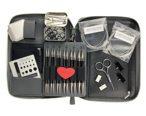 ChiaoGoo - 5" Forte Stainless Steel Tipped Interchangeable Needle Set Complete US 2-15