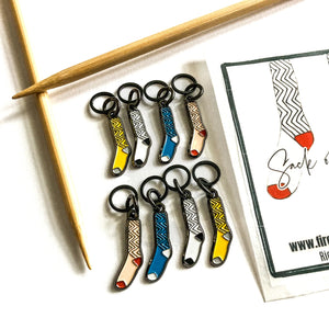 Sack of Socks Stitch Markers 8pk by Firefly Notes