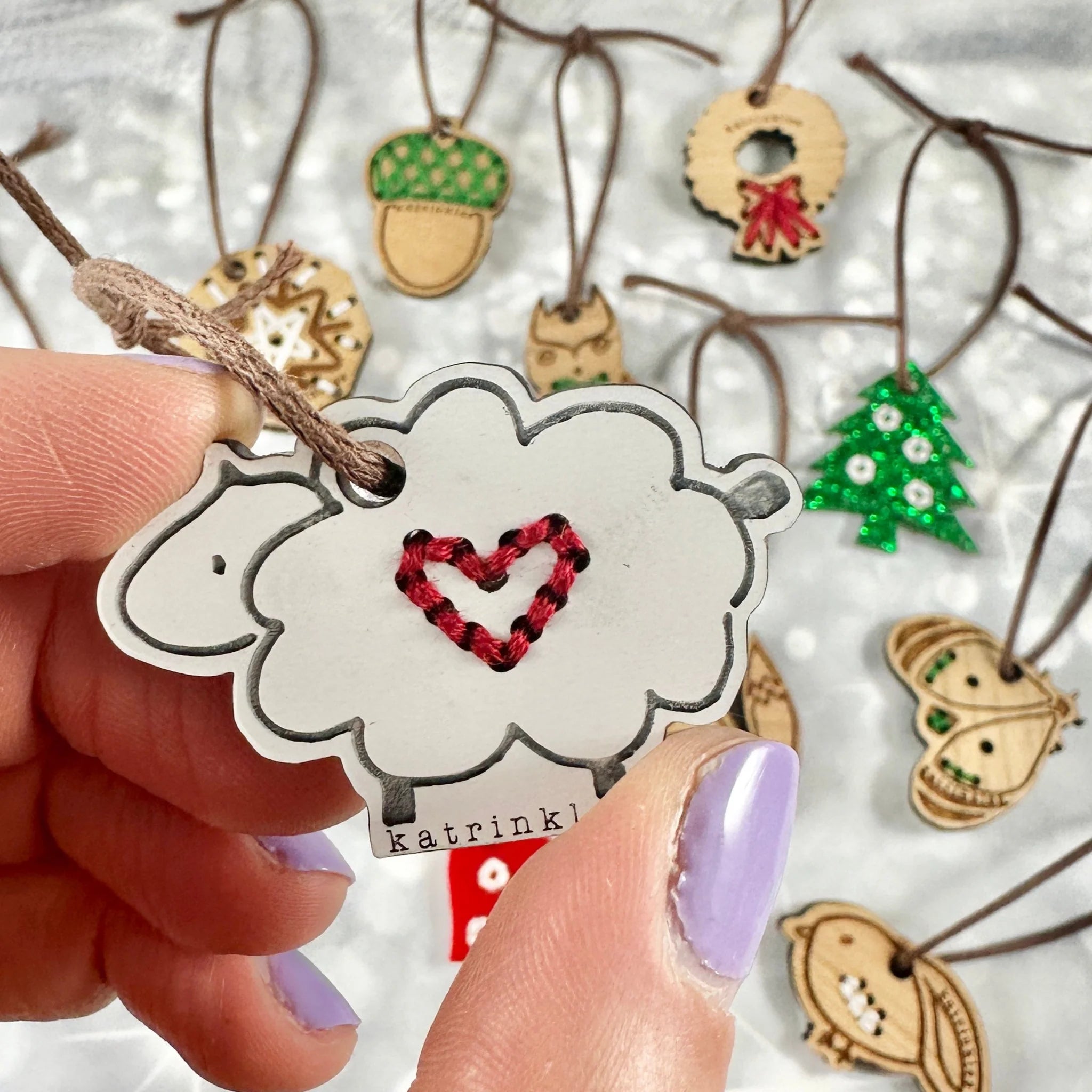 Katrinkles - Cedar Heart Charms