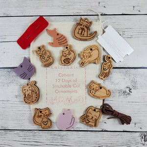 Katrinkles - 12 Days of Stitchable Cat Ornaments