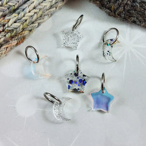 Katrinkles - Acrylic Stitch Marker Set - Stars & Moons