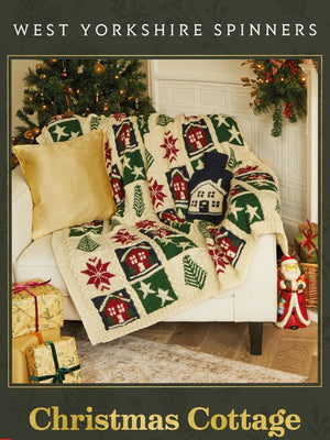 Christmas Cottage Blanket by Jenny Watson