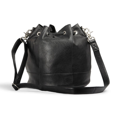 Muud Black Leather Backpack Purse Adjustable Straps Multiple Pockets Zip Close Gimo Backpack | Handmade Backpack in Leather | muud – Muudstore main image 2