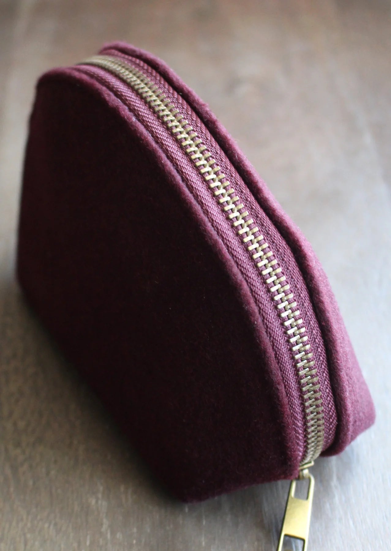 NNK Press- Woolen Zippered Notions Pouch with Tape Measure