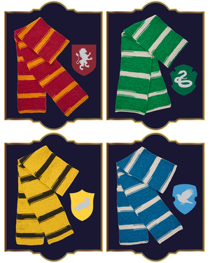 Harry Potter Magical Self-Striping Scarf for 4 Houses by Sirdar