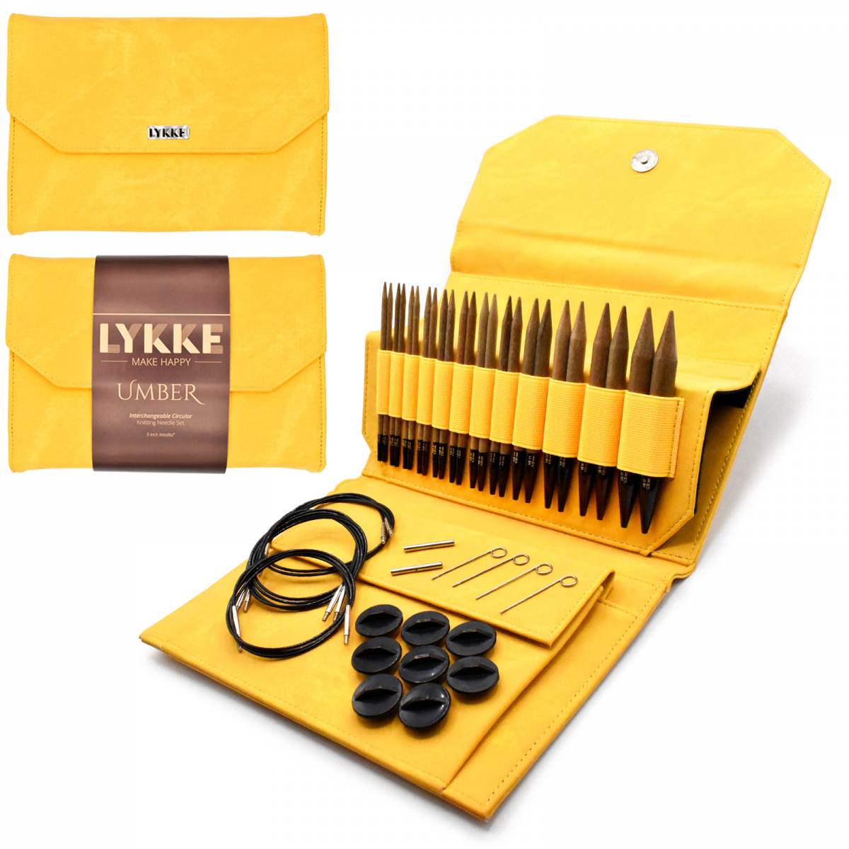 Lykke Umber Interchangeable Circular Needle Set 3.5 Inch - The Websters