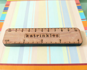 Katrinkles - 4" Cedar Ruler