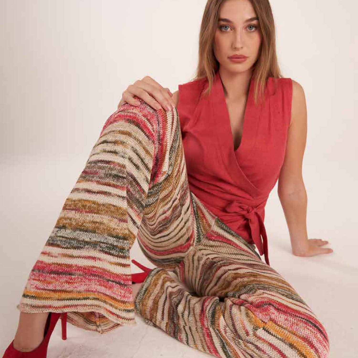 Inca Cotton Knitted Pants by Laines du Nord