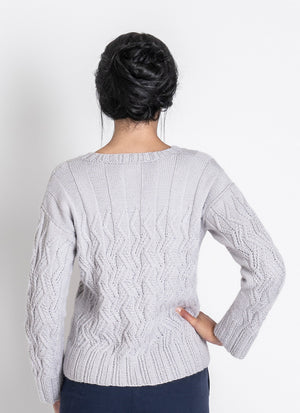 Montevideo Cabled Pullover by Mari Tobita