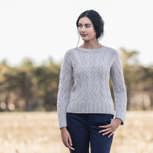 Montevideo Cabled Pullover by Mari Tobita