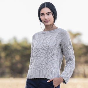 Montevideo Cabled Pullover by Mari Tobita