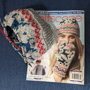 Dancing Deer Hat & Mittens by Erica Mount