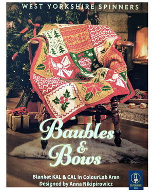 Baubles & Bows Christmas Blanket by Anna Nikipirowicz - Knit or Crochet!