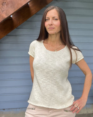 Perfect Summer Tee with Cap Sleeves by SweaterFreak