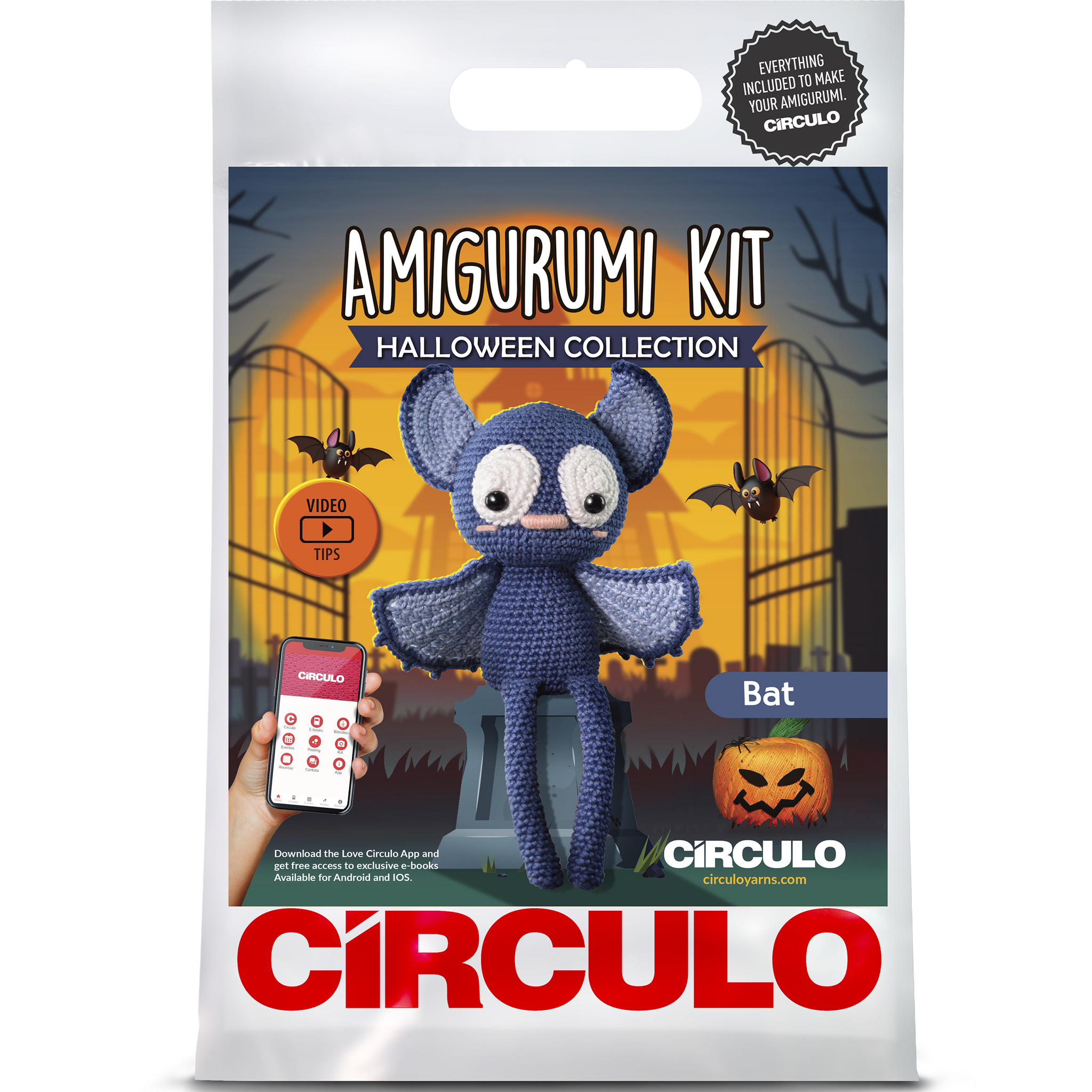 Bat Halloween Amigurumi Kit by Circulo