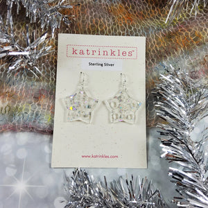 Katrinkles -  Acrylic Star Needle Gauge Earrings