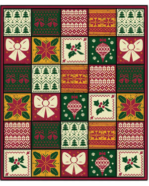 Baubles & Bows Christmas Blanket by Anna Nikipirowicz - Knit or Crochet!