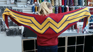 Wonder Woman Wrap by Carissa Browning - Knit NEW COLORS!