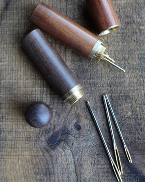 Ebony Needle Case w/ Tapestry Needles