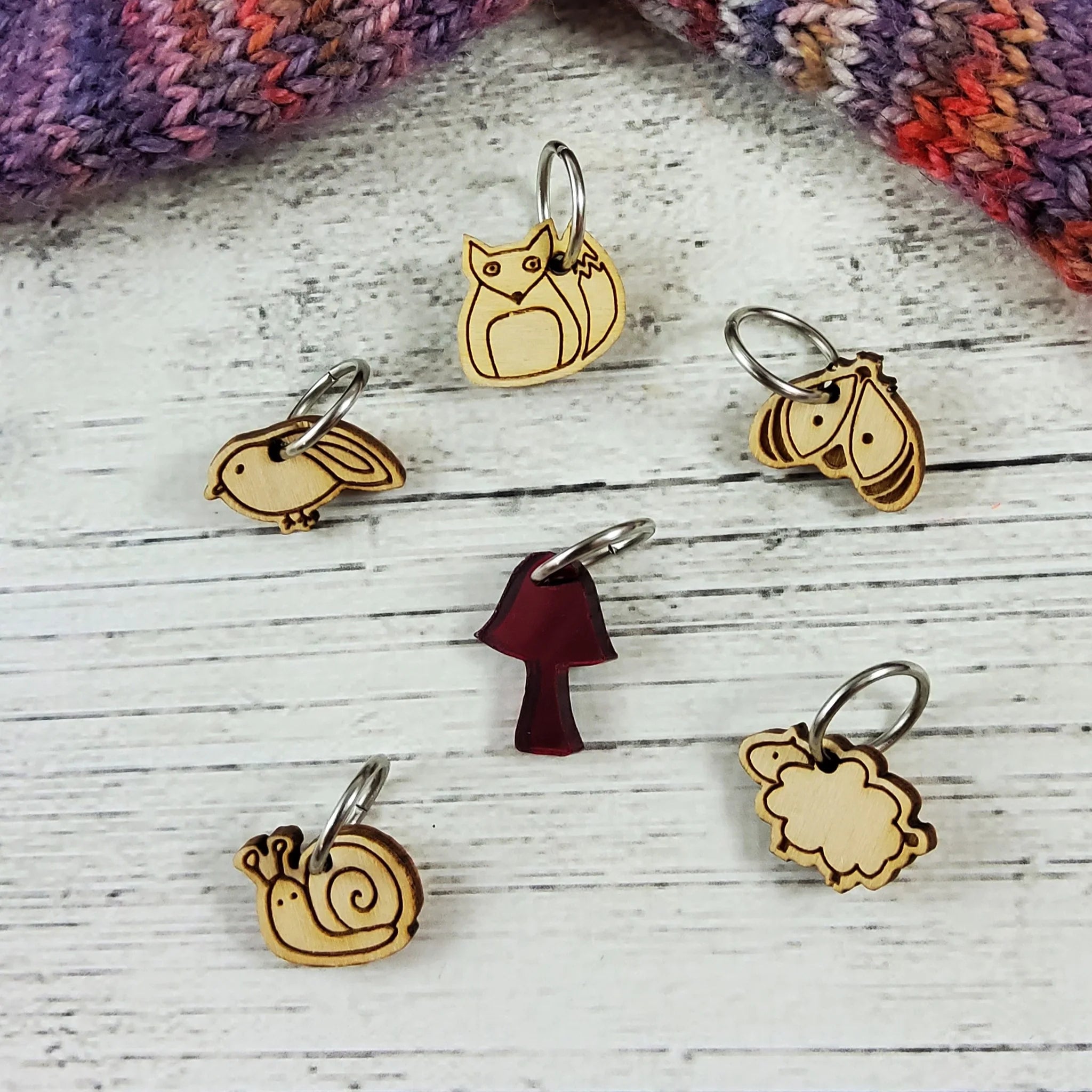 Katrinkles Wood Stitch Markers, Increase/Decrease – Wool and Company