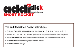 Addi - Click Lace Short Rocket Needle Set PRE-ORDER