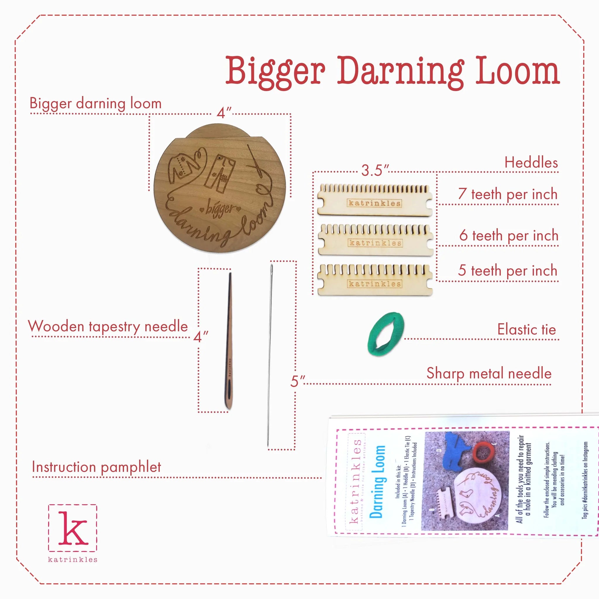 Katrinkles - Bigger Darning & Mending Loom Kit PRE-ORDER