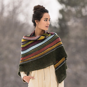 14 Color Woolstok Light Shawl by Mary Pranica