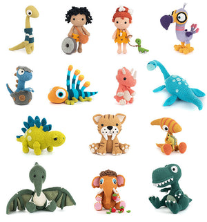 Dinosaurs, Mammoths & More Prehistoric Amigurumi - Meteoor Books