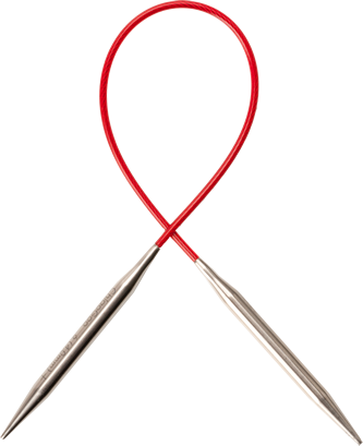 ChiaoGoo - Knit RED Stainless Steel  9" Circular Needles