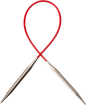 ChiaoGoo - Knit RED Stainless Steel  9" Circular Needles