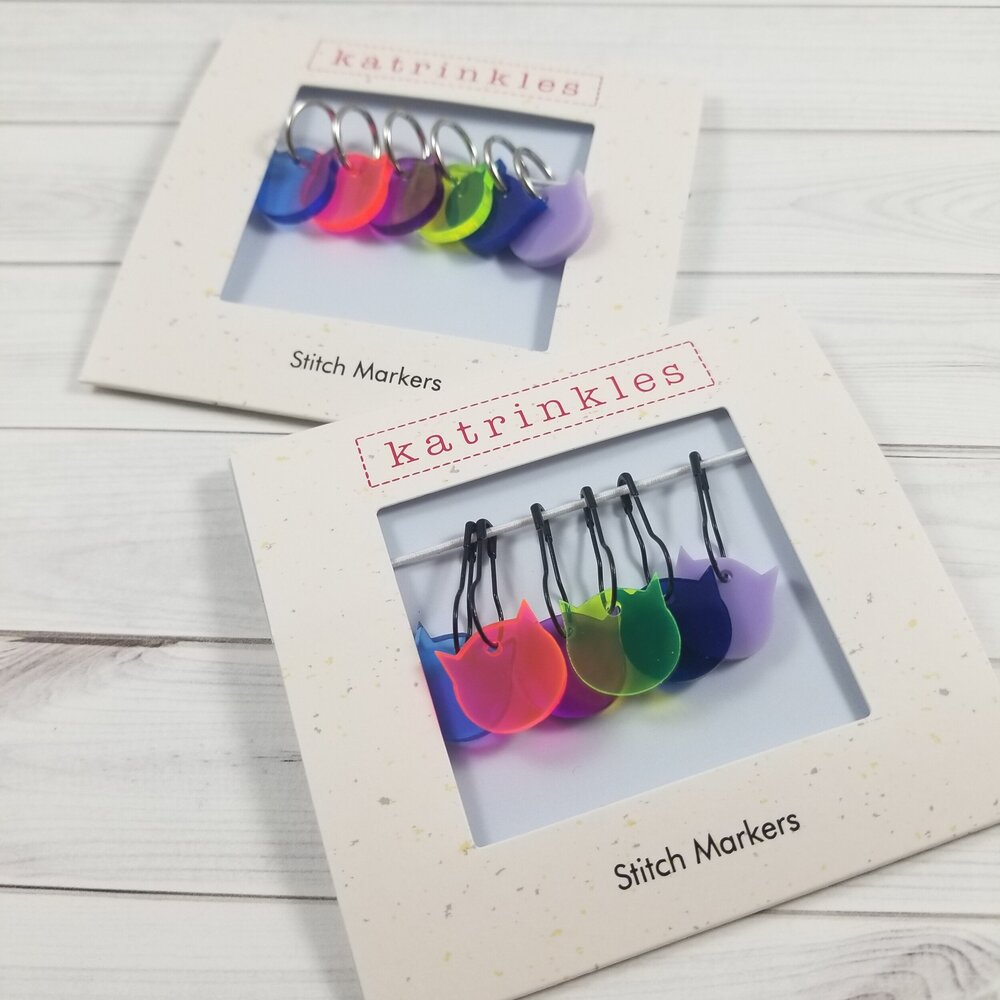 Katrinkles - Cat-rinkles Cat Collection - Acrylic Stitch Markers