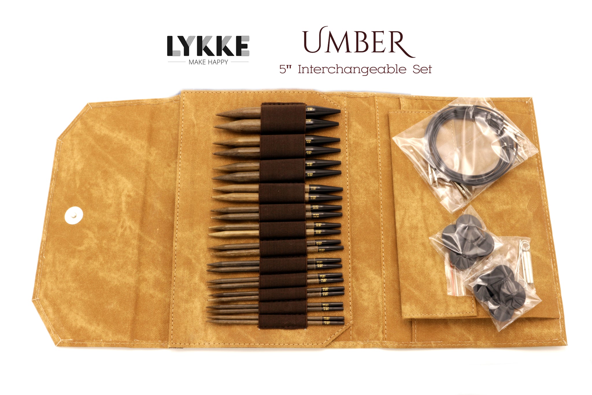 LYKKE - Umber 3.5 Interchangeable Needle Set (US 3-10.5) - Yarn Loop