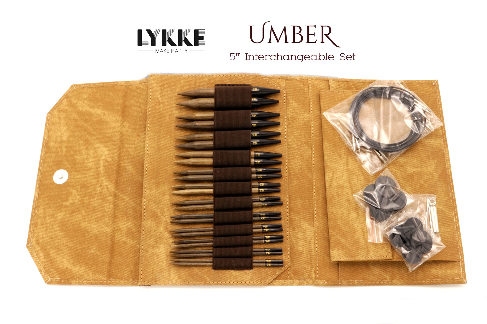 Lykke Umber Interchangeable Circular Needle Set 3.5 Inch - The Websters