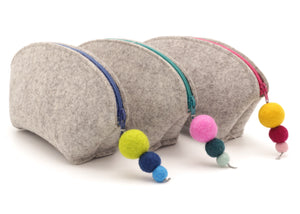 Brooklyn Haberdashery - Small Brigid Wool Pom Pom Pouch