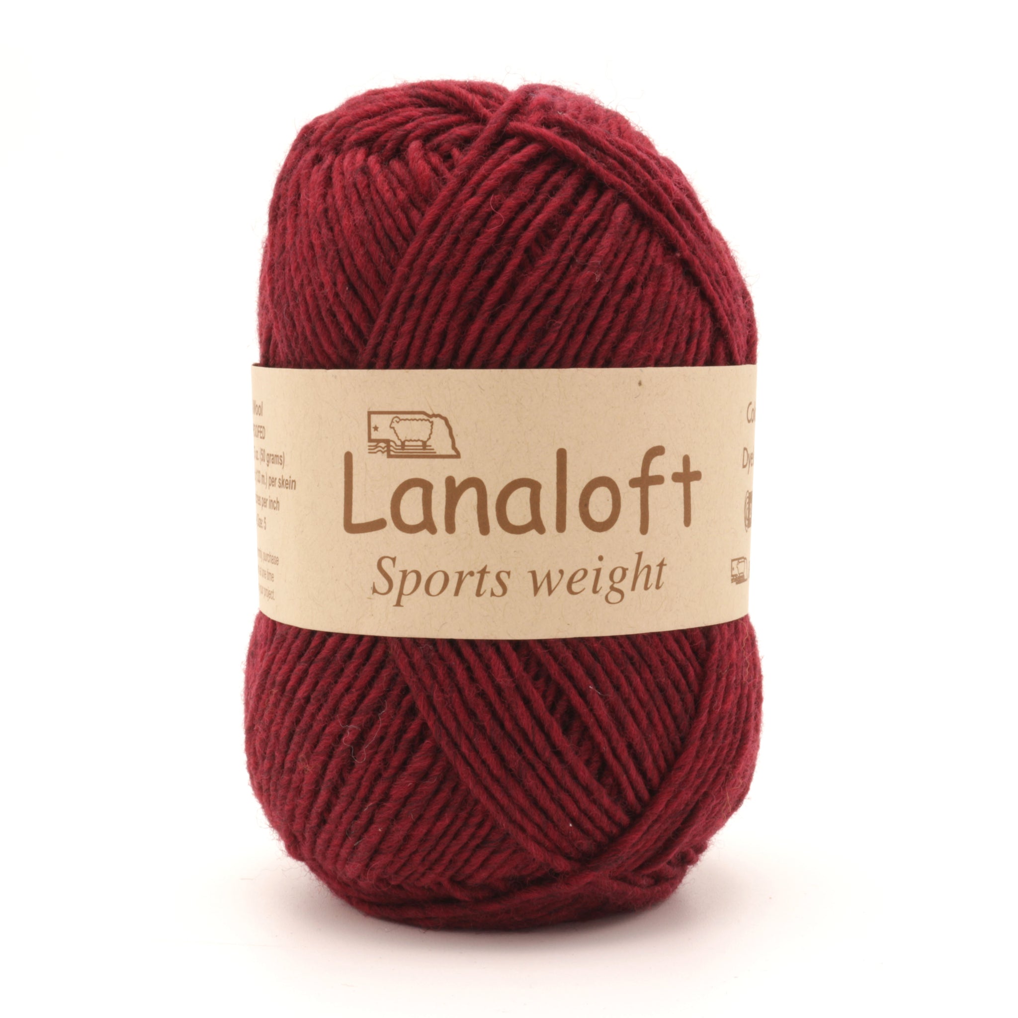 Cherry Red - 4 ply Aran weight Domestic Wool