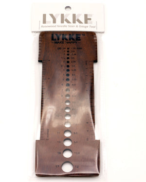 LYKKE - Indian Rosewood Needle Sizer & Gauge Tool