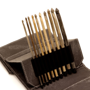 Lykke - Driftwood 6" Crochet Hook Set Sizes E-M