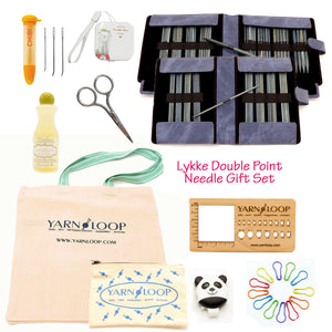 LYKKE - Indigo 6" Double-Pointed Knitting Needle Gift Sets US 0-13