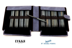 LYKKE - Indigo 6" Double-Pointed Knitting Needle Set US 6-13