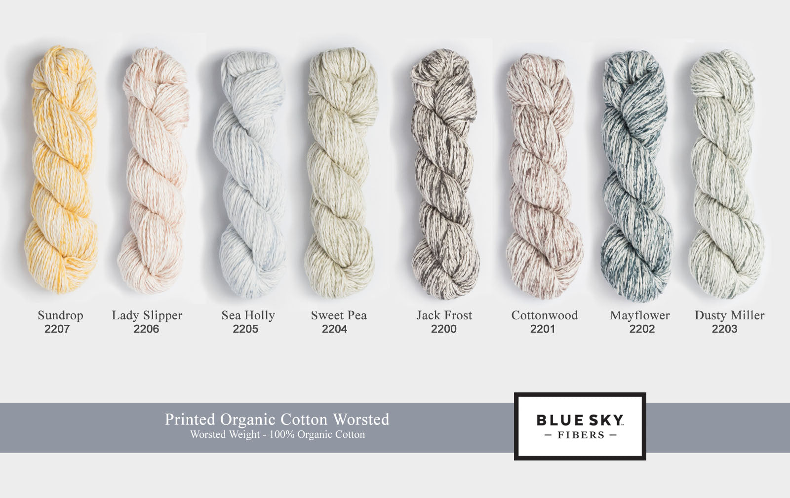 Blue Sky Fibers - Printed Organic Cotton Worsted