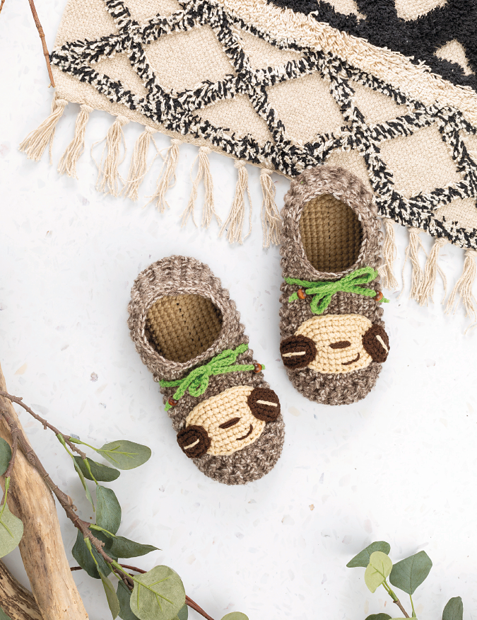 Crochet Animal Slippers by Ira Rott Yarn Loop - Main Image
