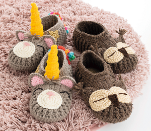Crochet Animal Slippers by Ira Rott