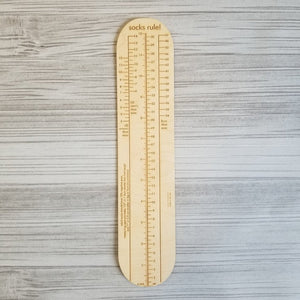 Katrinkles - Socks Rule! Birch Ruler for Measuring Adult Socks