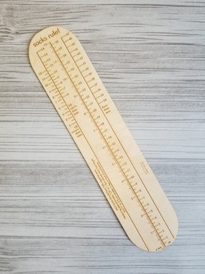 Katrinkles - Socks Rule! Birch Ruler for Measuring Adult Socks
